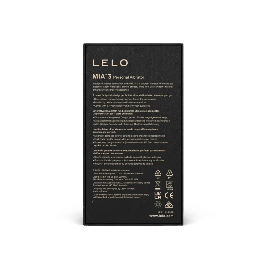 Шикарная вибропуля LELO Mia 3 Black фото 10