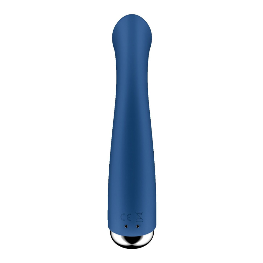 Вібратор з ротацією Satisfyer Spinning G-Spot 1 Blue, плоский майданчик для стимуляції точки G фото 4