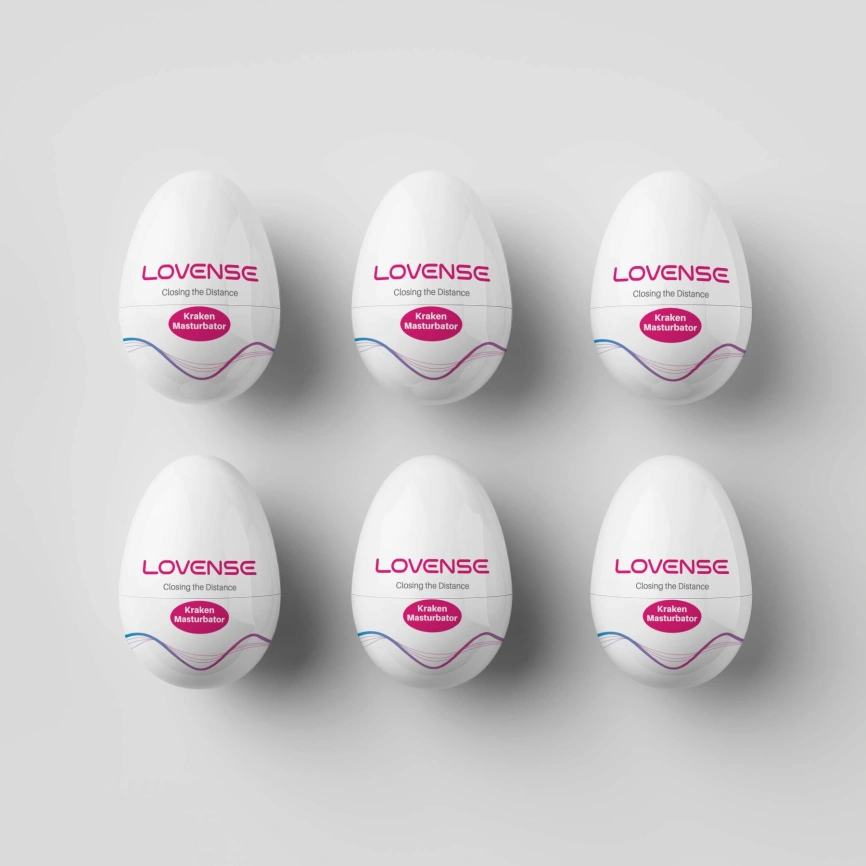 Набор мастурбаторов-яиц Lovense Kraken masturbator egg box, 6 штук, разная текстура фото 4