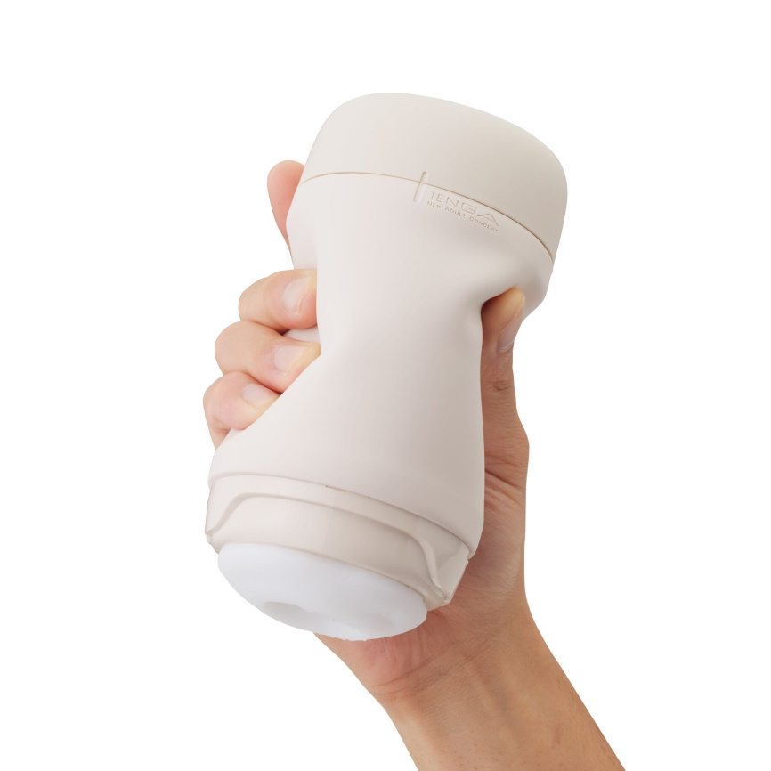 Мастурбатор TENGA PUFFY LATTE BROWN, ультрам’який матеріал, багаторазовий, наскрізний фото 6