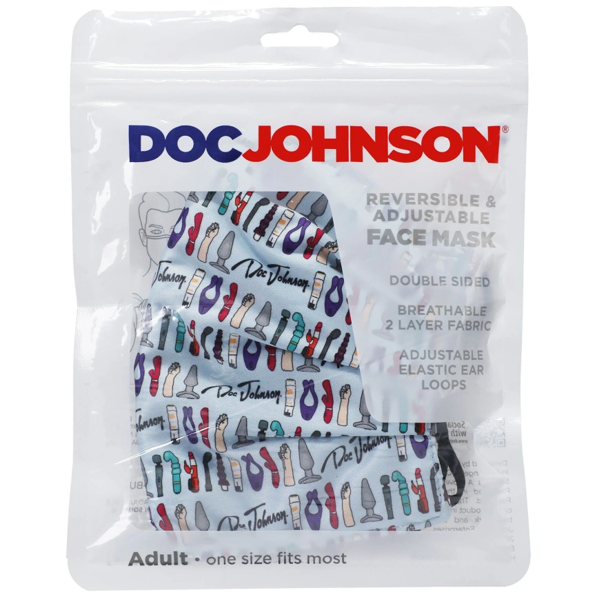 Двусторонняя маска Doc Johnson DJ Reversible and Adjustable face mask фото 4