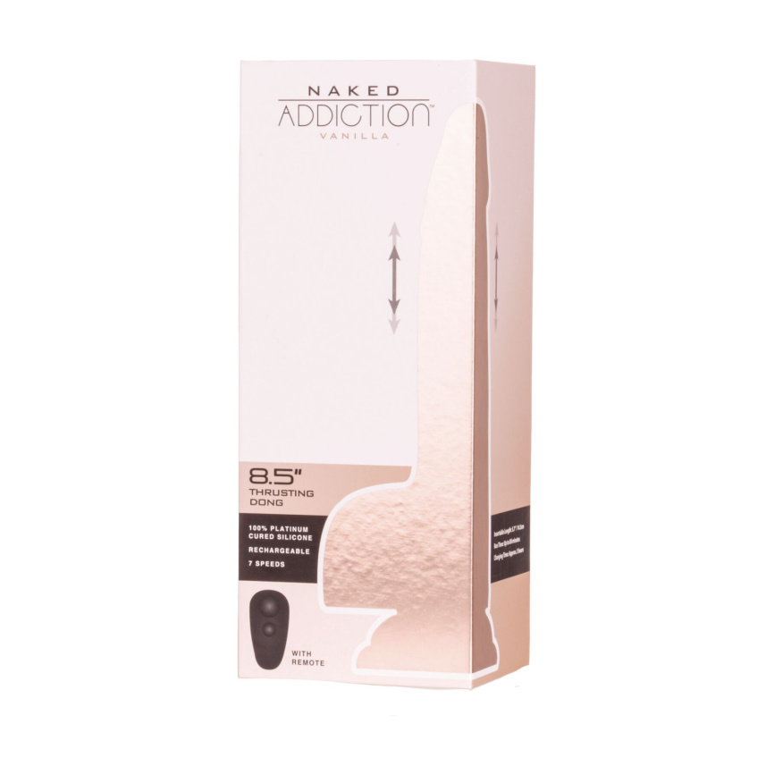 Фалоімітатор із пульсацією Addiction Naked Addiction 8.5” Thruster - Vanilla фото 12