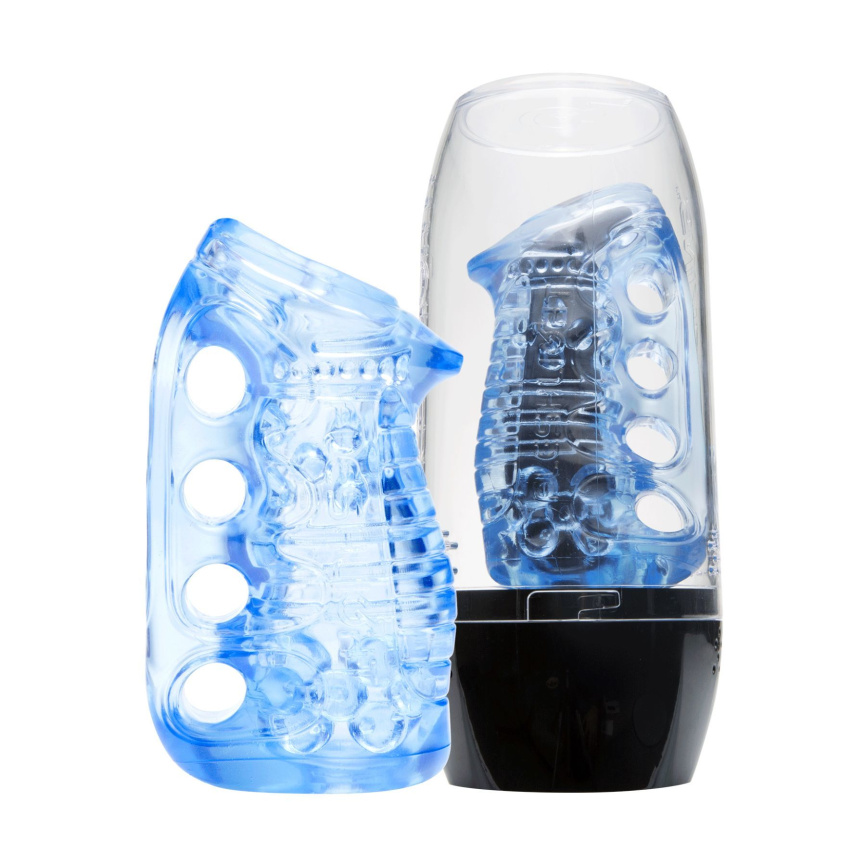 Мастурбатор Fleshlight Fleshskins Grip Blue Ice, надійна фіксація на руці, відмінно для пар та мінет фото 5