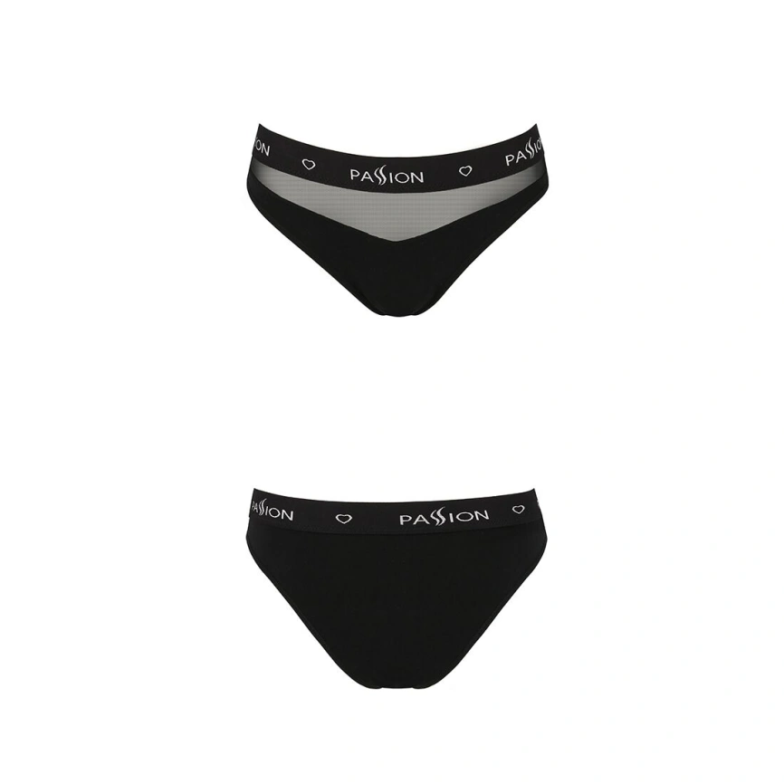 Трусики с прозрачной вставкой Passion PS006 PANTIES S, black фото 12