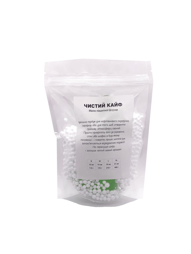 Мило у формі пеніса Чистий Кайф Green size S, крафтове мило-член, натуральне фото 4