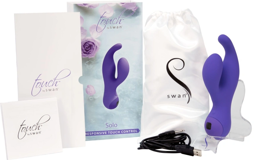 Вибратор-кролик с сенсорным управлением Touch by SWAN - Solo Purple, глубокая вибрация, для точки G фото 6