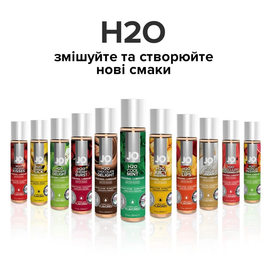 Смазка на водной основе JO H2O — Cool Mint (120 мл) без сахара, растительный глицерин фото 5