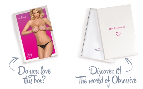 Кружевные танга с двумя отверстиями Obsessive 831-THC-1 crotchless thong L/XL, черные, бантики фото 8