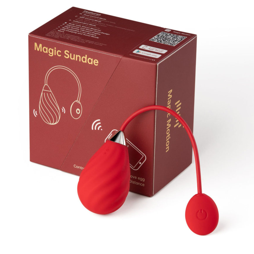 Смарт-віброяйце Magic Motion Sundae Red фото 3