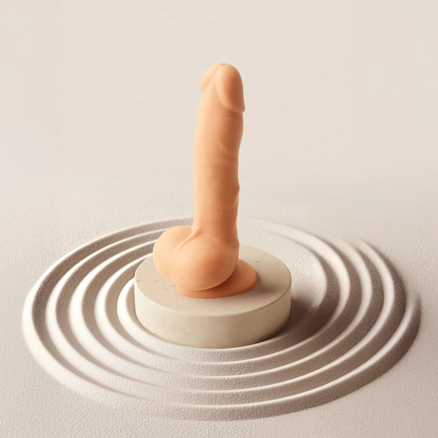 Фаллоимитатор с вибрацией и ротацией Strap-On-Me Rotating & Vibrating Realistic Dildo - L - Vanilla фото 6