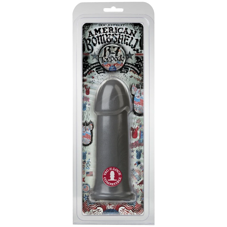 Фаллоимитатор для фистинга Doc Johnson American Bombshell - B-7 Torpedo - Gun Metal фото 2