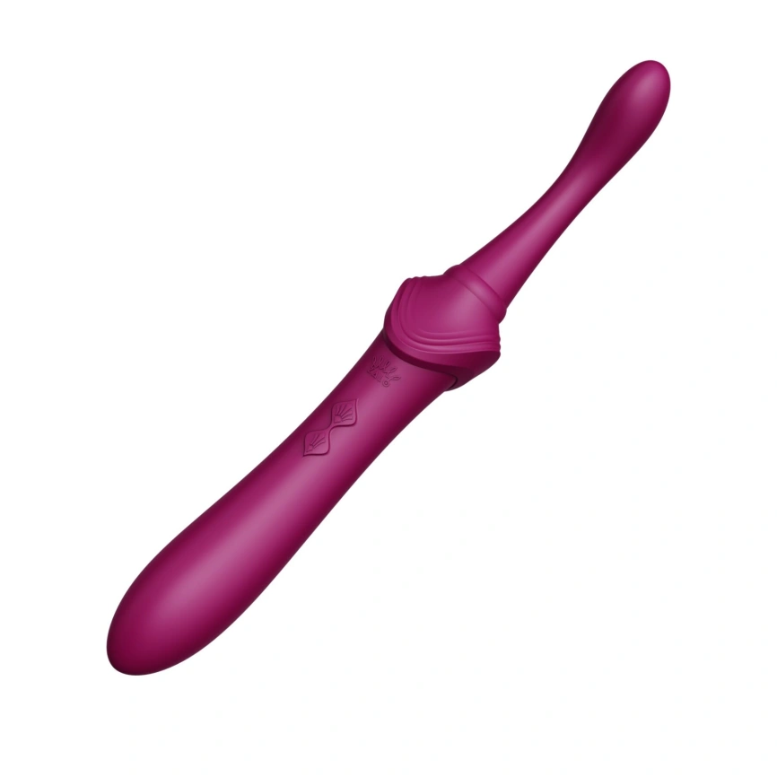 Вагинально-клиторальный вибратор Zalo — Bess Velvet Purple, мультифункциональный с насадками фото 6