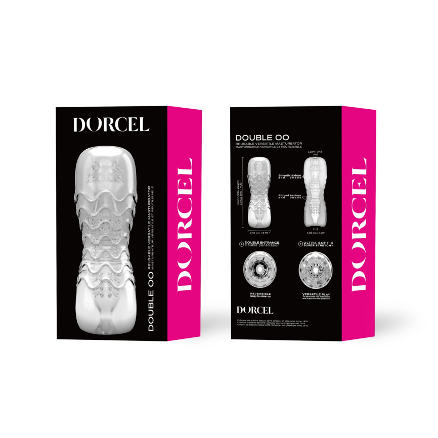 Мастурбатор Dorcel Double OO, двосторонній, два рельєфи фото 4
