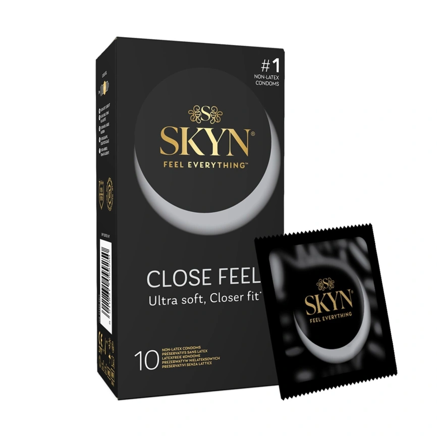 Безлатексные премиум-презервативы SKYN Close Feel 10 шт (мятая упаковка!!!) фото 1