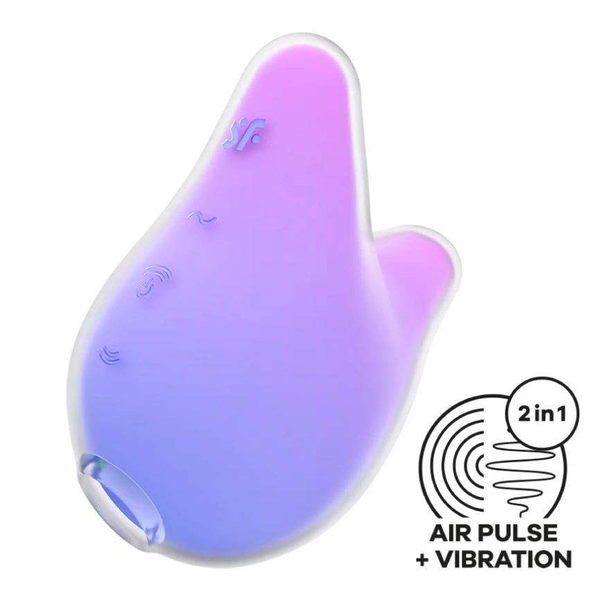 Вакуумный клиторальный стимулятор с вибрацией Satisfyer Mermaid Vibes Violet/Pink, 2 мотора фото 1