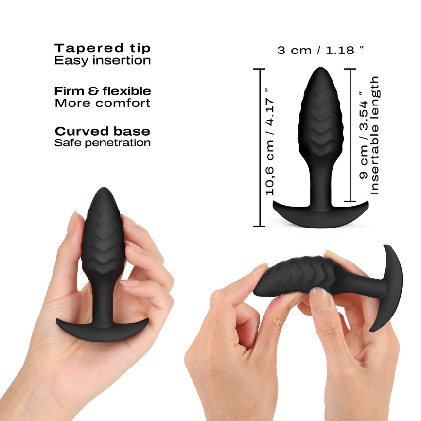 Анальна пробка Dorcel WAVY PLUG, діаметр 3 см, силікон фото 2