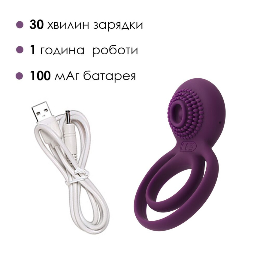Подвійне ерекційне кільце з вібрацією Svakom Tammy Violet фото 4