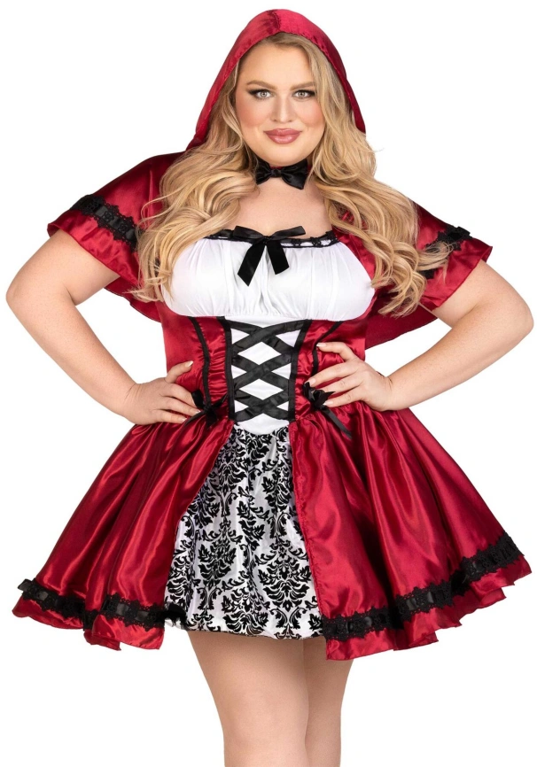 Эротический костюм Красной шапочки Leg Avenue Gothic Red Riding Hood 3X–4X, платье, накидка фото 7