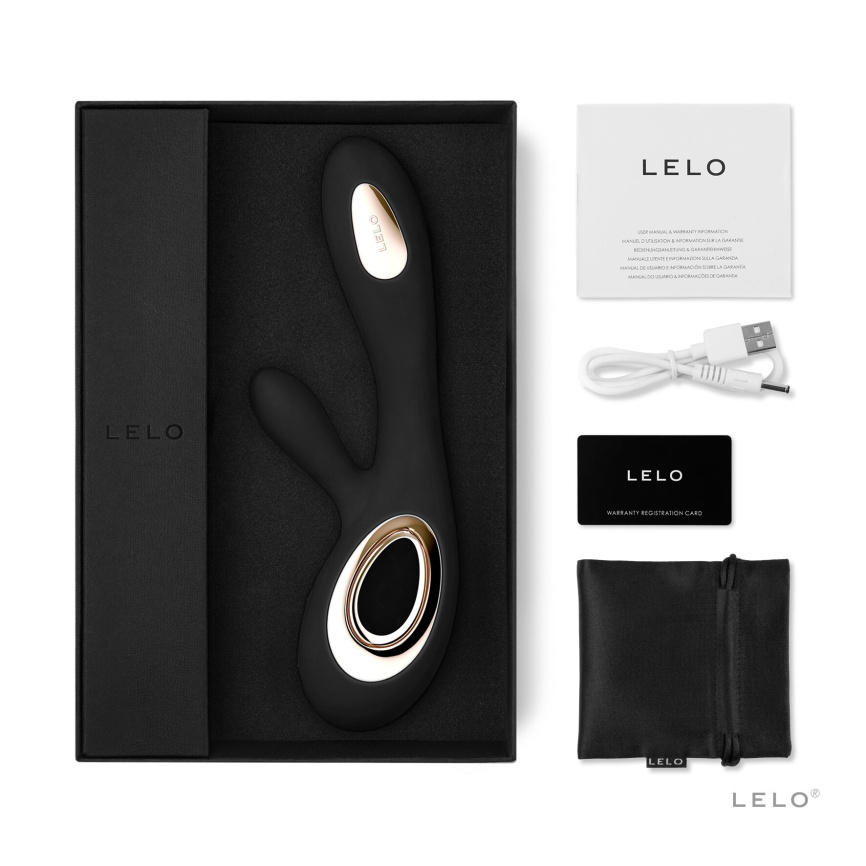 Вібратор-кролик LELO Soraya Wave Black, манливі рухи стовбура фото 7