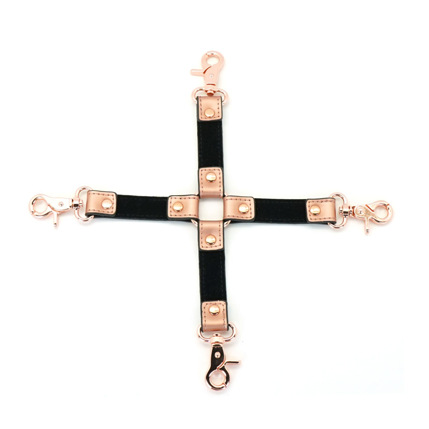 Хрестовина для фіксації Liebe Seele Rose Gold Memory Hog Tie, натуральна шкіра, рожеве золото фото 2