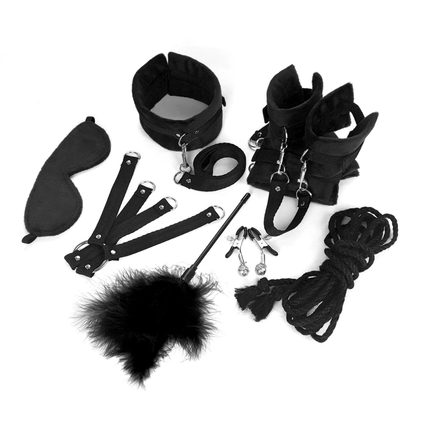BDSM-набор Art of Sex – Soft Touch BDSM Set, черный, 9 предметов фото 2