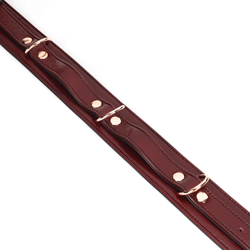 Фиксаторы для бедер Liebe Seele Wine Red Thigh Cuffs S Size, натуральная кожа фото 6