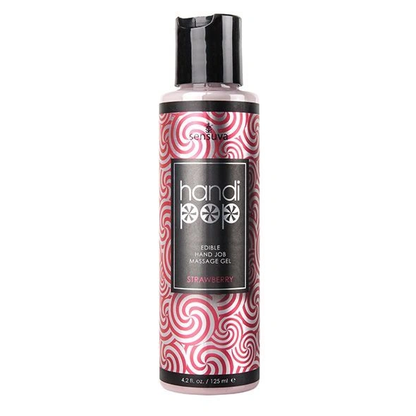 Вкусный гель для изысканных мануальных и оральных ласк Sensuva - Handipop Strawberry (125 мл) фото 1