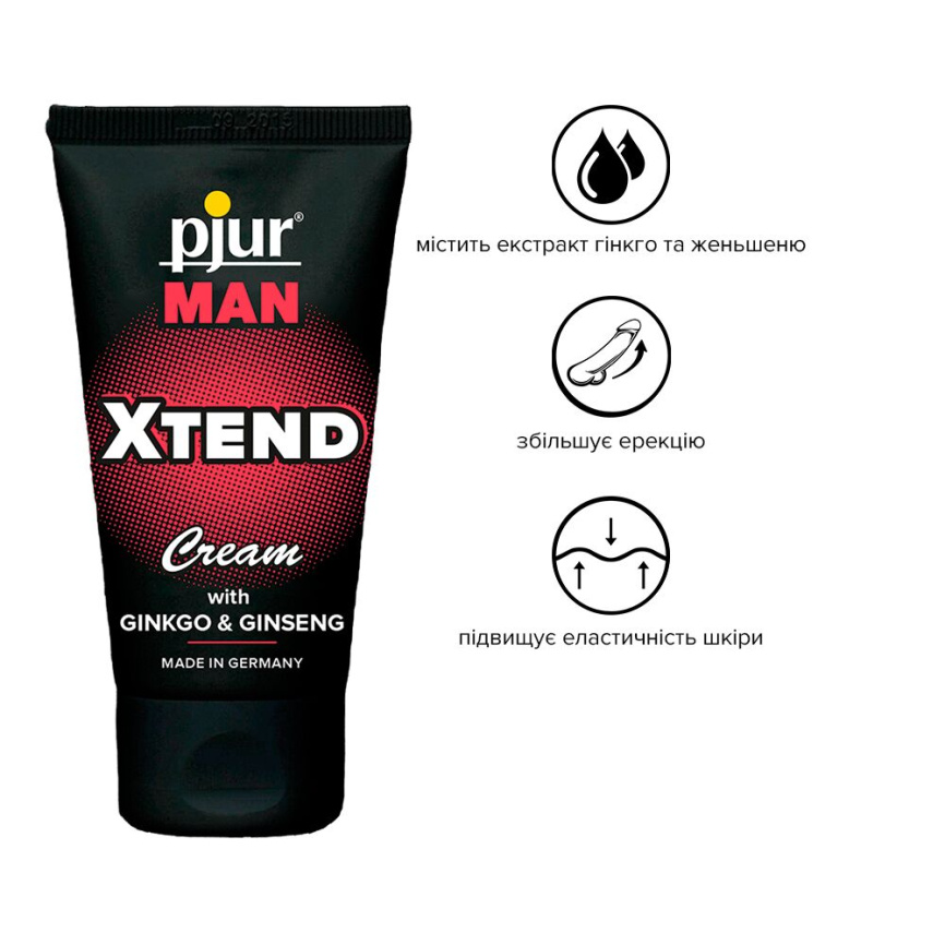 Крем-стимулятор для пеніса pjur MAN Xtend Cream 50 мл, з екстрактами гінкго та женьшеню фото 2
