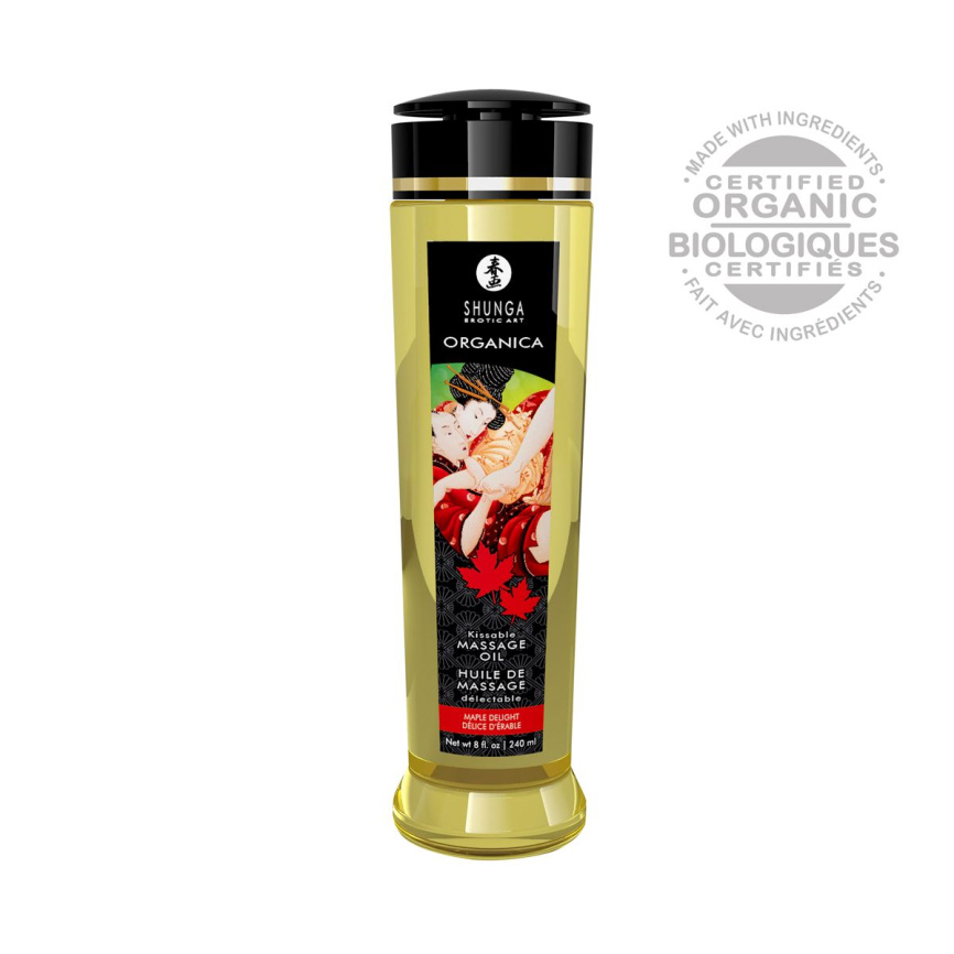 Органічна масажна олія Shunga ORGANICA – Maple Delight (240 мл) з вітаміном Е фото 1