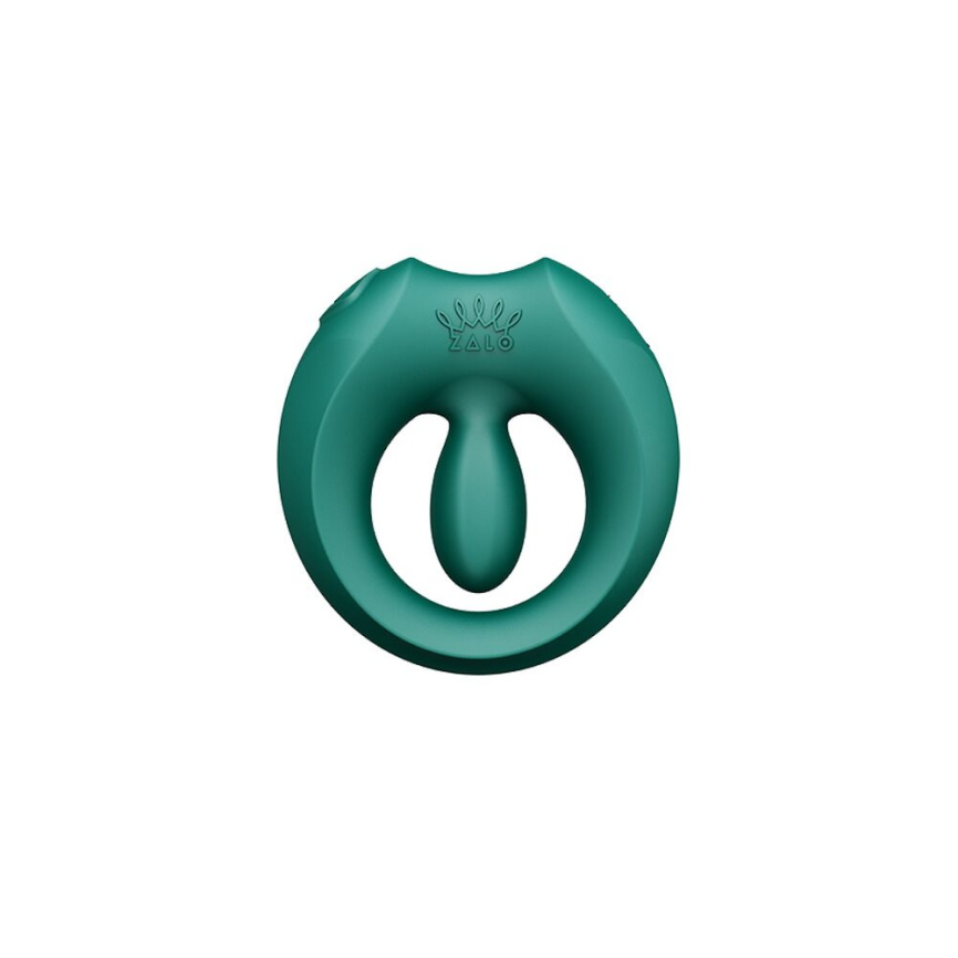 Ерекційне смарт-віброкільце Zalo Apis Turquoise Green, до 4 годин роботи, зарядний кейс фото 1
