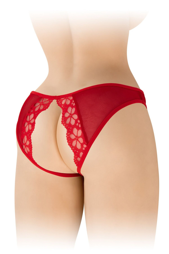 Трусики з відкритим доступом Fashion Secret Ambre Red, сітка фото 2