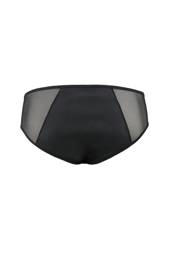 Мужские слипы на молнии Passion 042 SLIP TIMMY S/M Black, экокожа, сетка фото 4