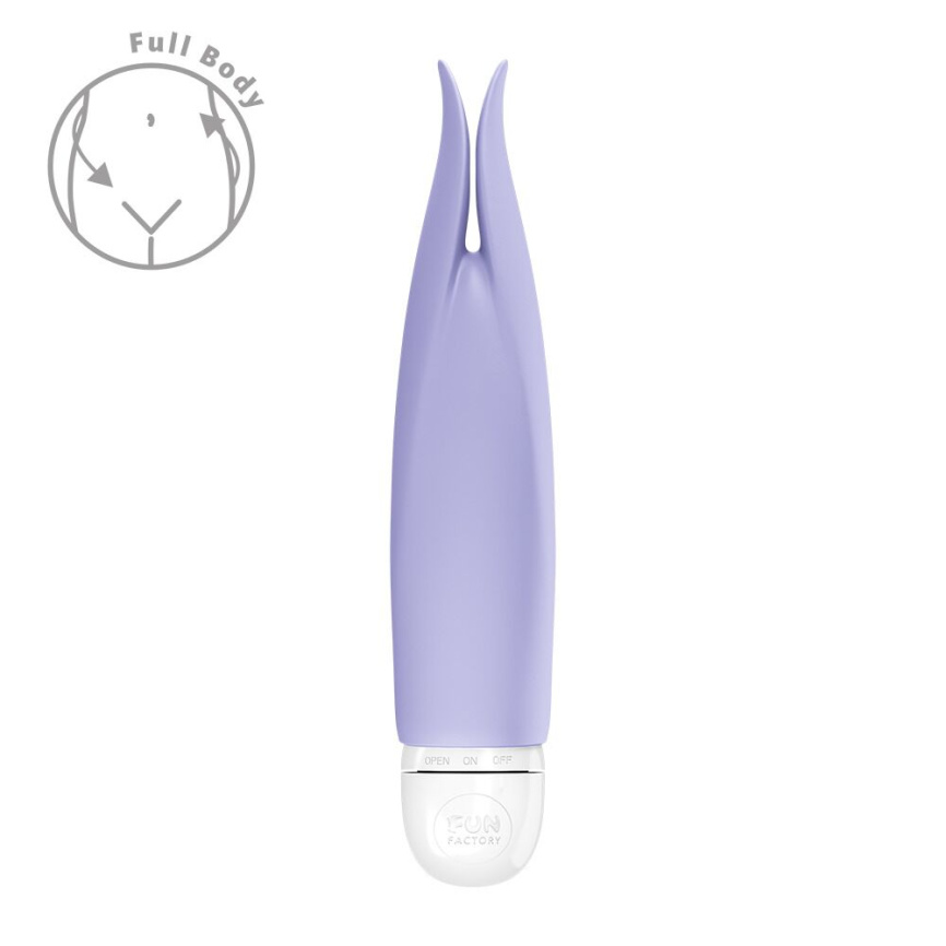 Вібратор з пелюстками Fun Factory VOLITA purple, компактний, дуже тихий, на батарейках фото 4