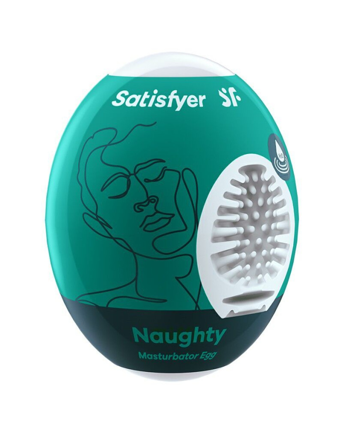 Самозмащувальний мастурбатор-яйце Satisfyer Masturbator Egg Naughty, одноразовий, не потребує змазки фото 1