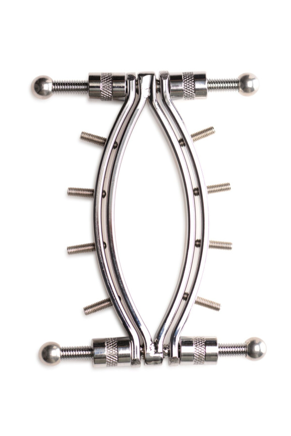Затискач для вагіни Master Series: Spread 'Em Poker Vagina Clamp with Adjustable Pressure Screws, ши фото 1