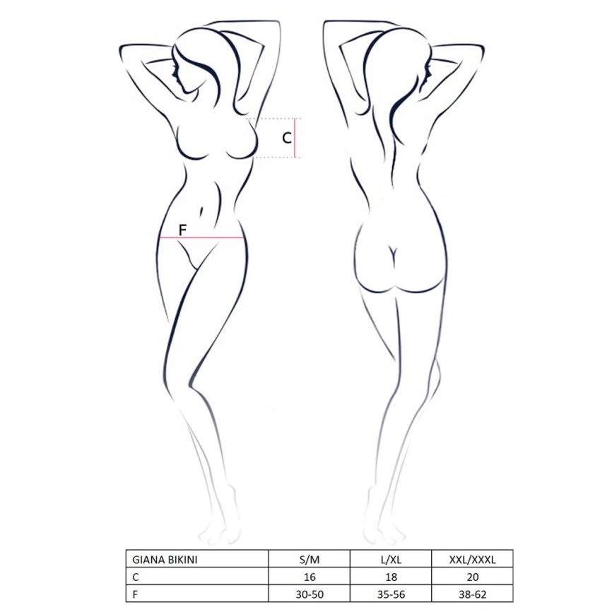 Комплект белья Passion GIANA BIKINI XXL/XXXL, white, полупрозрачные лиф и трусики с бантиками фото 9