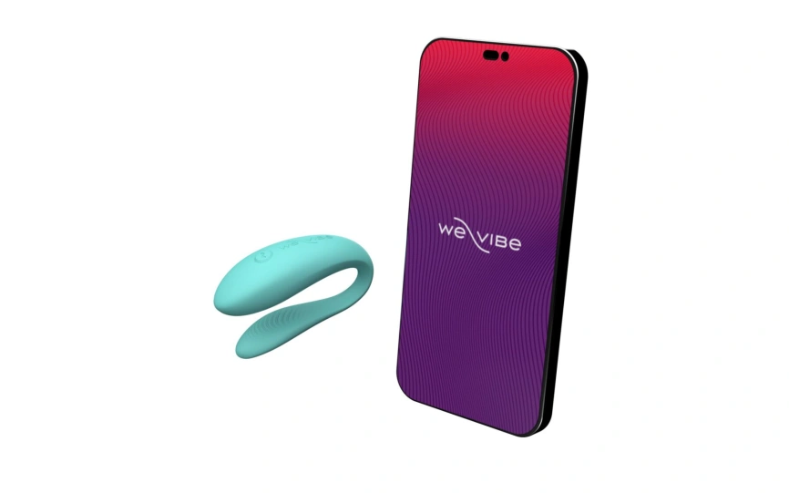 Смарт-вибратор для пар We-Vibe Sync Lite Aqua, 10 виброрежимов, можно совмещать с проникающим сексом фото 1
