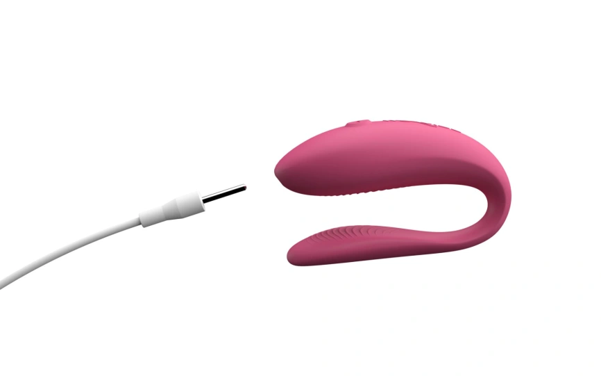 Смарт-вибратор для пар We-Vibe Sync Lite Pink, 10 виброрежимов, можно совмещать с проникающим сексом фото 5