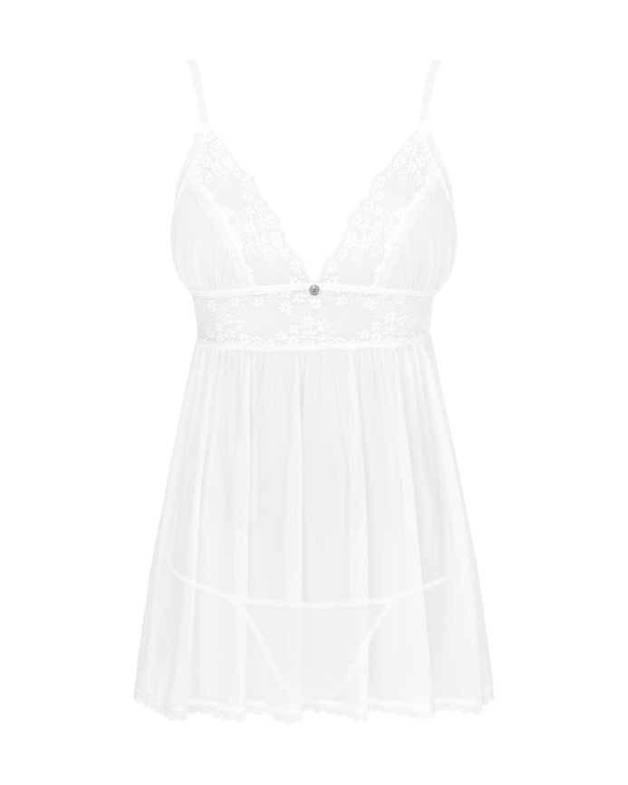 Пеньюар і трусики Obsessive Heavenlly babydoll & thong XL/2XL фото 3
