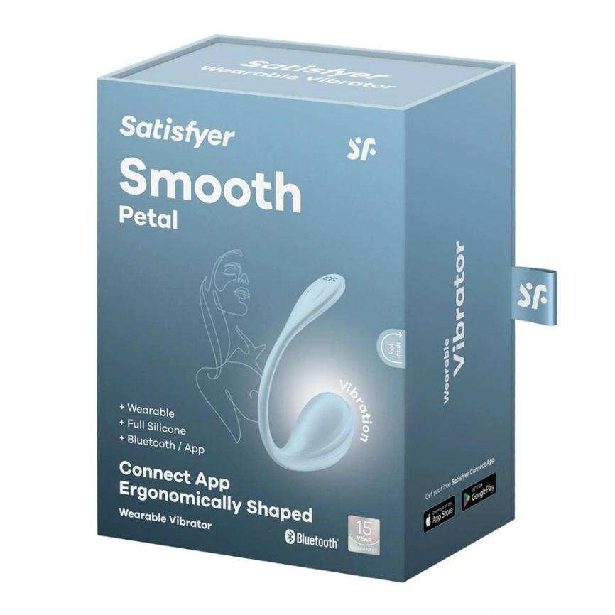 Смарт-виброяйцо Satisfyer Smooth Petal Connect App Light Blue фото 9