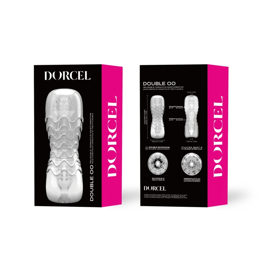 Мастурбатор Dorcel Double OO, двусторонний, два рельефа фото 4