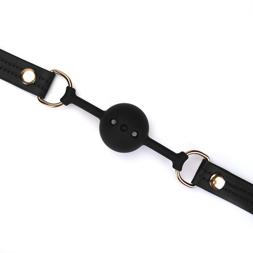 Кляп Liebe Seele Black Organosilicon Ball Gag фото 5