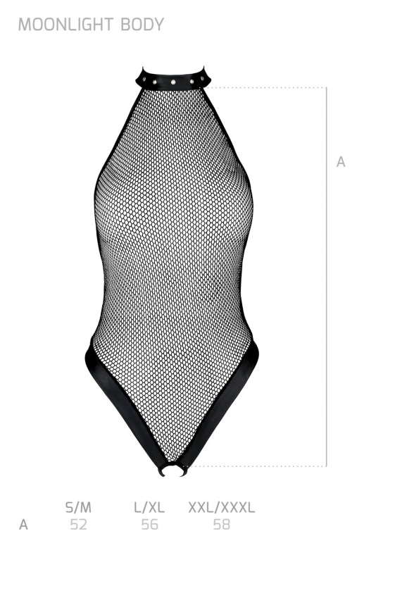 Боді-халтер з відкритим доступом Passion MOONLIGHT BODY S/M black фото 7