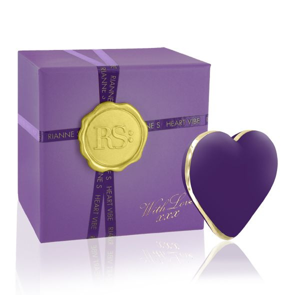 Вібратор-сердечко Rianne S: Heart Vibe Purple, 10 режимів, медичний силікон, подарункове паковання фото 1