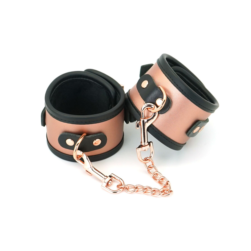 Поножі Liebe Seele Rose Gold Memory Ankle Cuffs, натуральна шкіра, рожеве золото фото 1