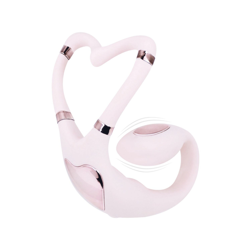 Смарт-вібратор для пар Adrien Lastic Venus + APP, подвійний, можна носити під одягом, 10 режимів фото 4
