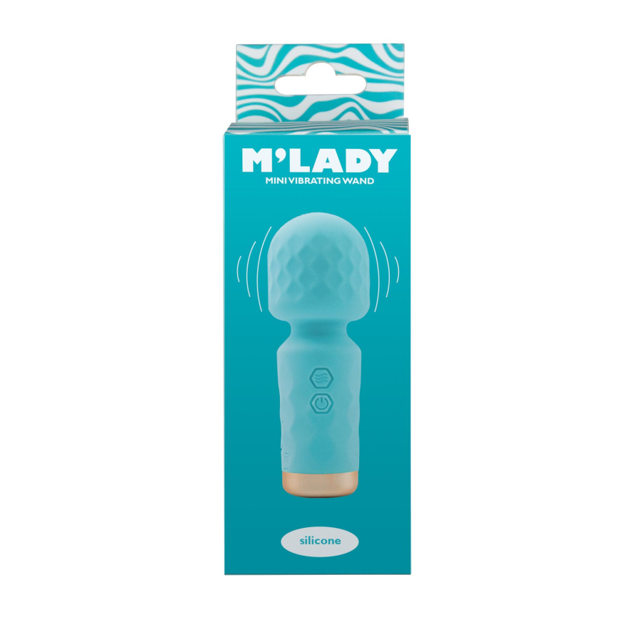 Вібромасажер M’Lady Mini Vibrating Wand Teal фото 3