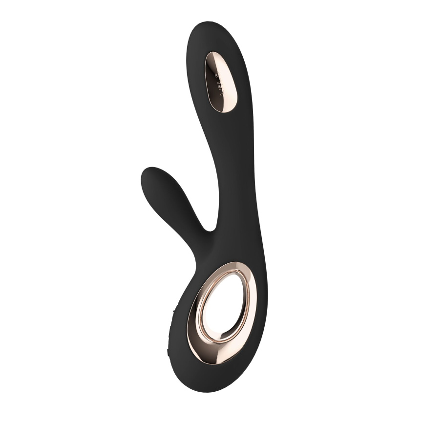 Вібратор-кролик LELO Soraya Wave Black, манливі рухи стовбура фото 3