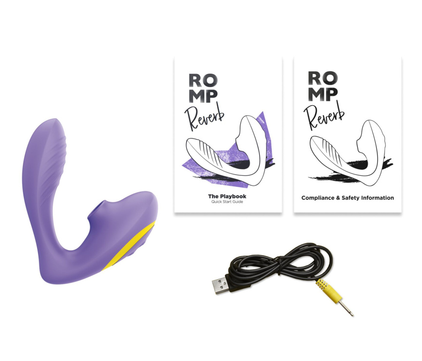 Вакуумний вібратор Romp Reverb Lilac, вагінально-кліторальний фото 4