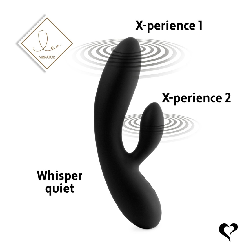 Гнучкий вібратор кролик з двома моторами FeelzToys Lea Rabbit Vibrator Black фото 6